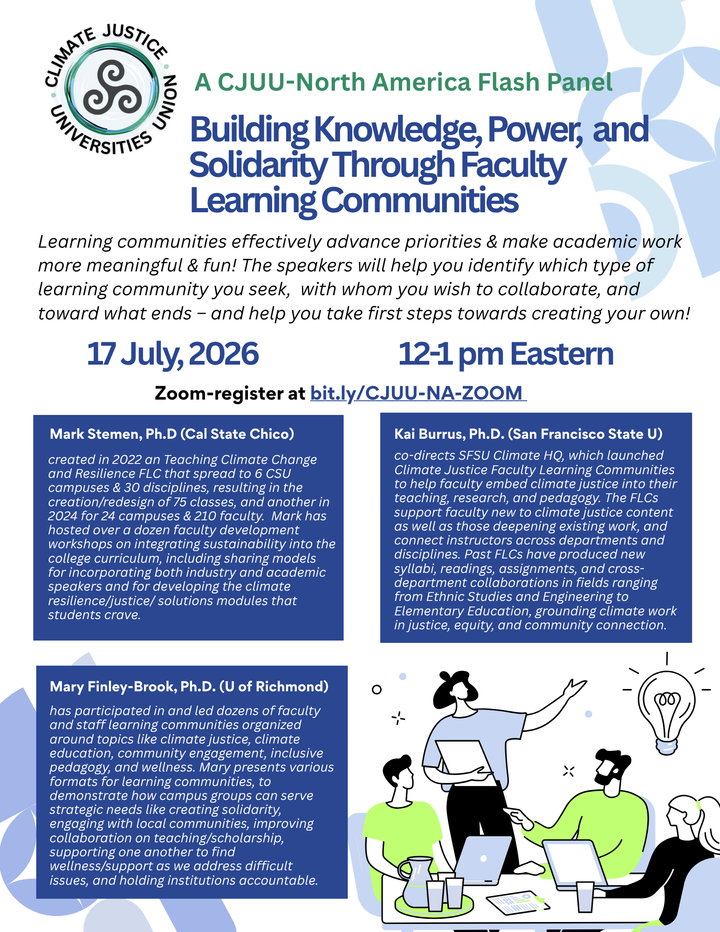 Flash Talk: Building Knowledge, Power, and Solidarity Through (Climate-Oriented) Faculty Learning Communities!